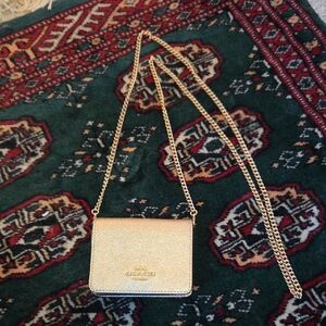 Gold Coach Tiny Crossbody Bag